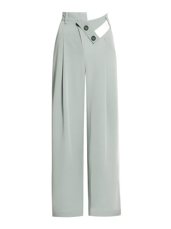 High-Waisted Asymmetrical Trousers