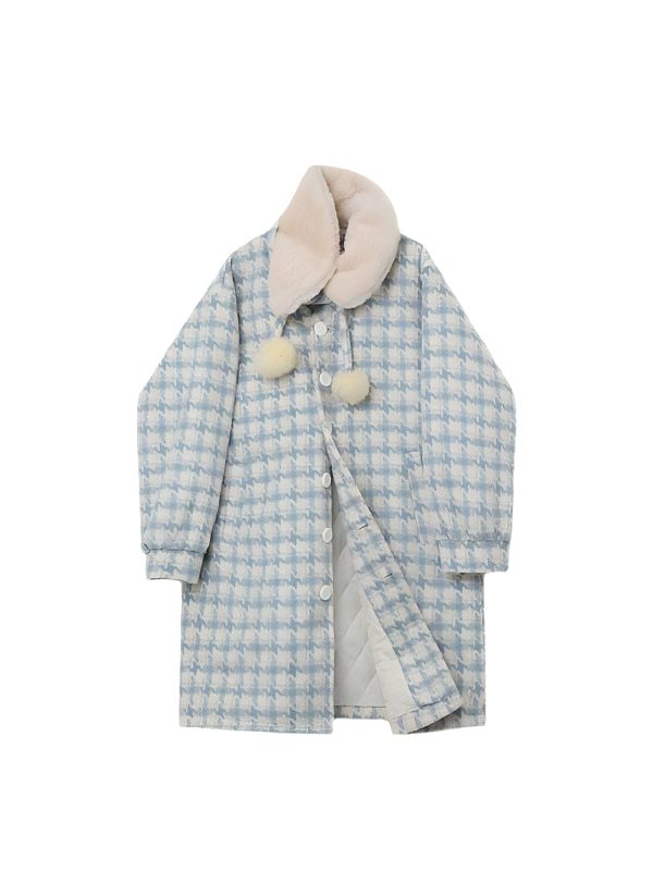 Long Tail Plaid Overcoat